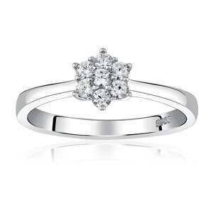 Zásnubní stříbrný prsten FLORINA s Brilliance Zirconia velikost obvod 60 mm