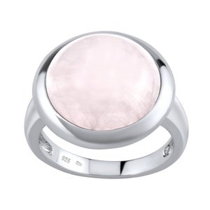 Stříbrný prsten s přírodním Růženínem velikost obvod 54 mm