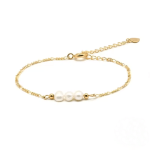 OLIVIE Stříbrný perlový náramek GOLD 8720 Ag 925; ≤1,9 g.