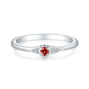 OLIVIE Stříbrný prsten PŘÍRODNÍ GRANÁT 8930 Velikost prstenů: 10 (EU: 62-64) Ag 925; ≤1,3 g.