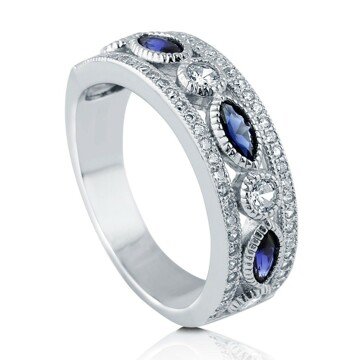 OLIVIE Stříbrný prsten MODRÉ TAJEMSTVÍ 3772 Velikost prstenů: 6 (EU: 51-53) Ag 925; ≤4,1 g.