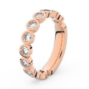 Zlatý dámský prsten DF 3901 z růžového zlata, s briliantem 46