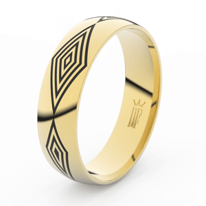 Pánský snubní prsten Danfil DLR3075 ze žlutého zlato 48