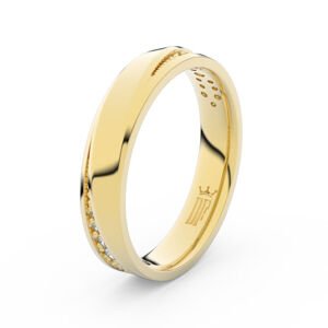 Zlatý dámský prsten DF 3025 ze žlutého zlata, s brilianty 46