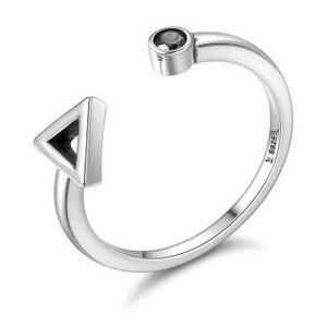Stříbrný otevřený prsten šipka