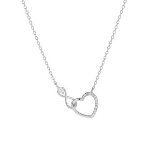 AGAIN Jewelry Romantický stříbrný náhrdelník Infinity Love AJNA0011