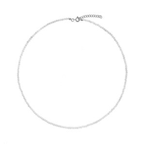 AGAIN Jewelry Korálkový náhrdelník z měsíčního kamene AJKNA003