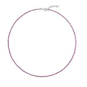 AGAIN Jewelry Korálkový náhrdelník z rubínu AJKNA004