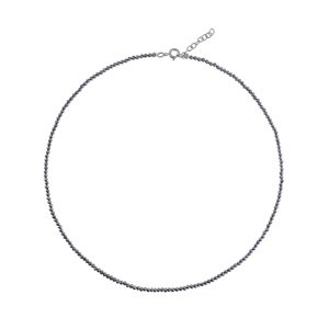 AGAIN Jewelry Korálkový náhrdelník z hematitu AJKNA005