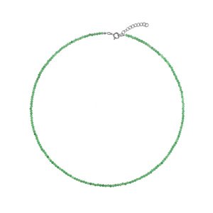 AGAIN Jewelry Korálkový náhrdelník ze smaragdu AJKNA006
