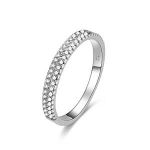 Beneto Stříbrný prsten se zirkony AGG337 56 mm