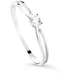 Cutie Diamonds Třpytivý zásnubní prsten z bílého zlata s briliantem DZ8027-00-X-2 62 mm