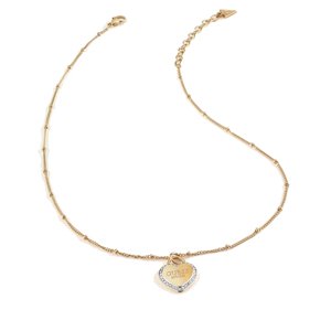 Guess Moderní pozlacený náhrdelník se srdíčkem Fine Heart JUBN01420JWYGT/U
