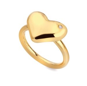 Hot Diamonds Romantický pozlacený prsten s diamantem Jac Jossa Soul DR277 52 mm