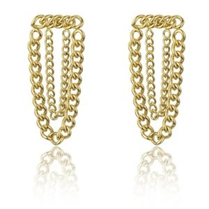Marc Malone Krásné pozlacené náušnice Celine Gold Earrings MCE23134G