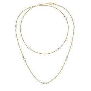 Morellato Dvojitý pozlacený náhrdelník s korálky Colori SAXQ02