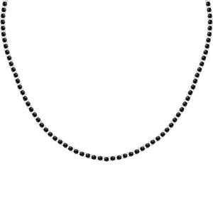 Morellato Stylový pánský náhrdelník s černými korálky Pietre S1728