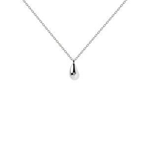 PDPAOLA Minimalistický stříbrný náhrdelník Drop Essentials CO02-497-U (řetízek, přívěsek)
