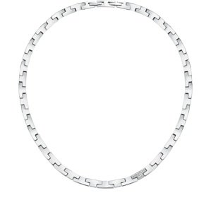 Trussardi Luxusní ocelový náhrdelník se zirkony T-Logo TJAXC03