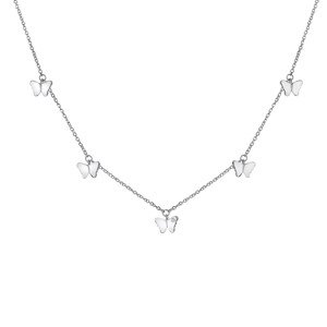 Hot Diamonds Půvabný stříbrný náhrdelník s motýlky Flutter DN168/9 40 - 45 cm