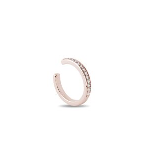 Single náušnice ear cuff s diamanty v růžovém zlatě KLENOTA