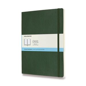 Zápisník Moleskine VÝBĚR BAREV - měkké desky - XL, tečkovaný 1331/11294 - Zápisník Moleskine - měkké desky tm. zelený
