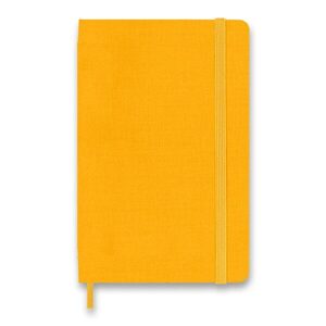 Zápisník Moleskine Silk VÝBĚR BAREV - tvrdé desky - S, linkovaný 1331/111425 - oranžová