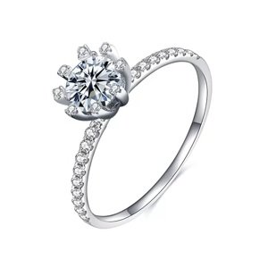 Royal Fashion stříbrný prsten HA-XJZ020A-SILVER-MOISSANITE-ZIRCON Velikost: 8 (EU: 57-58)