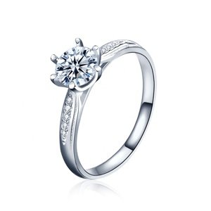 Royal Fashion stříbrný prsten HA-XJZ021-SILVER-MOISSANITE-ZIRCON Velikost: 6 (EU: 51-53)