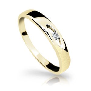 Zlatý prsten DF 1281 ze žlutého zlata, s briliantem 47