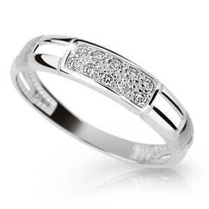 Zlatý prsten DF 2033 z bílého zlata, s briliantem 51