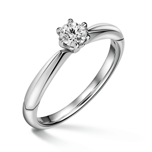 Minerva | Zásnubní prsten se středovým diamantem 0.25 ct, bílé zlato 50