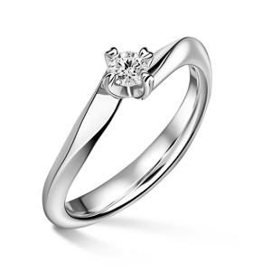 Freya | Zásnubní prsten se středovým diamantem 0.180ct, bílé zlato 51