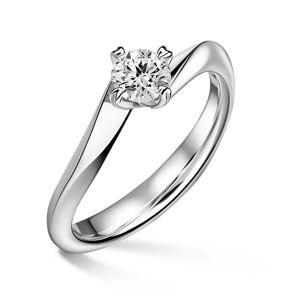 Freya | Zásnubní prsten se středovým diamantem 0.500ct, bílé zlato 46