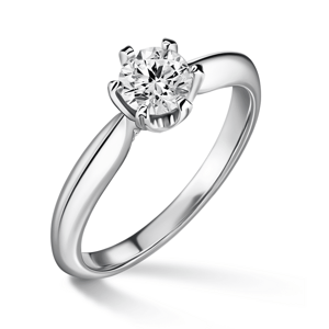 Mira | Zásnubní prsten se středovým kamenem 0.5ct, bílé zlato, s diamanty 48