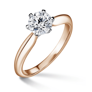Mira | Zásnubní prsten se středovým kamenem 0.9ct, bílé a růžové zlato, s diamanty 46