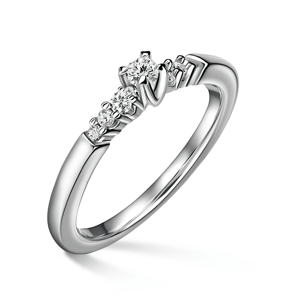 Sierra | Zásnubní prsten se středovým kamenem 0.055ct, bílé zlato, s diamanty 46