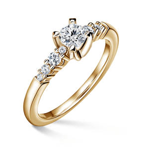 Sierra | Zásnubní prsten se středovým kamenem 0.400ct, žluté zlato, s diamanty 49