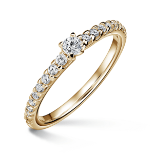 Aria | Zásnubní prsten se středovým kamenem 0.055ct, žluté zlato, s diamanty 51
