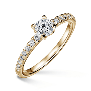 Aria | Zásnubní prsten se středovým kamenem 0.500ct, žluté zlato, s diamanty 51