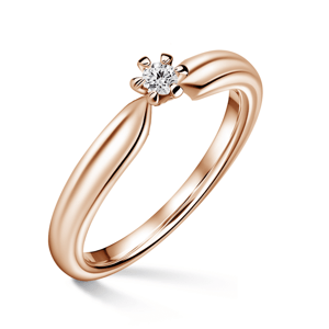 Florence | Zásnubní prsten se středovým diamantem 0.055ct, růžové zlato 50