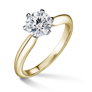 Mira | Zásnubní prsten se středovým kamenem 1.0ct, bílé a žluté zlato, s diamanty 46