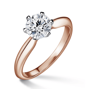 Mira | Zásnubní prsten se středovým kamenem 1.0ct, bílé a růžové zlato, s diamanty 46