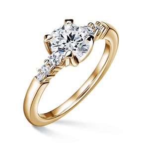 Sierra | Zásnubní prsten se středovým kamenem 1.000ct, žluté zlato, s diamanty 49