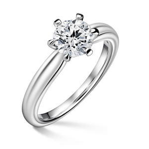 Florence | Zásnubní prsten se středovým diamantem 0.900ct, bílé zlato 46