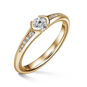 Harmonia | Zásnubní prsten se středovým kamenem 0.180ct, žluté zlato, s diamanty 47