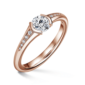 Harmonia | Zásnubní prsten se středovým kamenem 0.900ct, růžové zlato, s diamanty 50