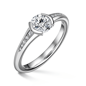Harmonia | Zásnubní prsten se středovým kamenem 1.000ct, bílé zlato, s diamanty 46