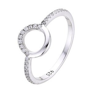 NUBIS® Stříbrný prsten se zirkony - velikost 48 - NB-5054-48