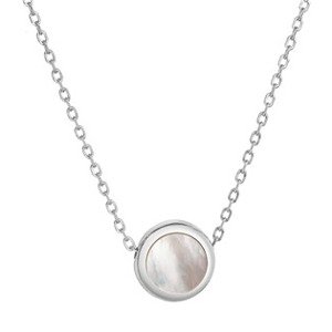 EVOLUTION GROUP CZ Stříbrný náhrdelník kulatý s perletí - 12067.1